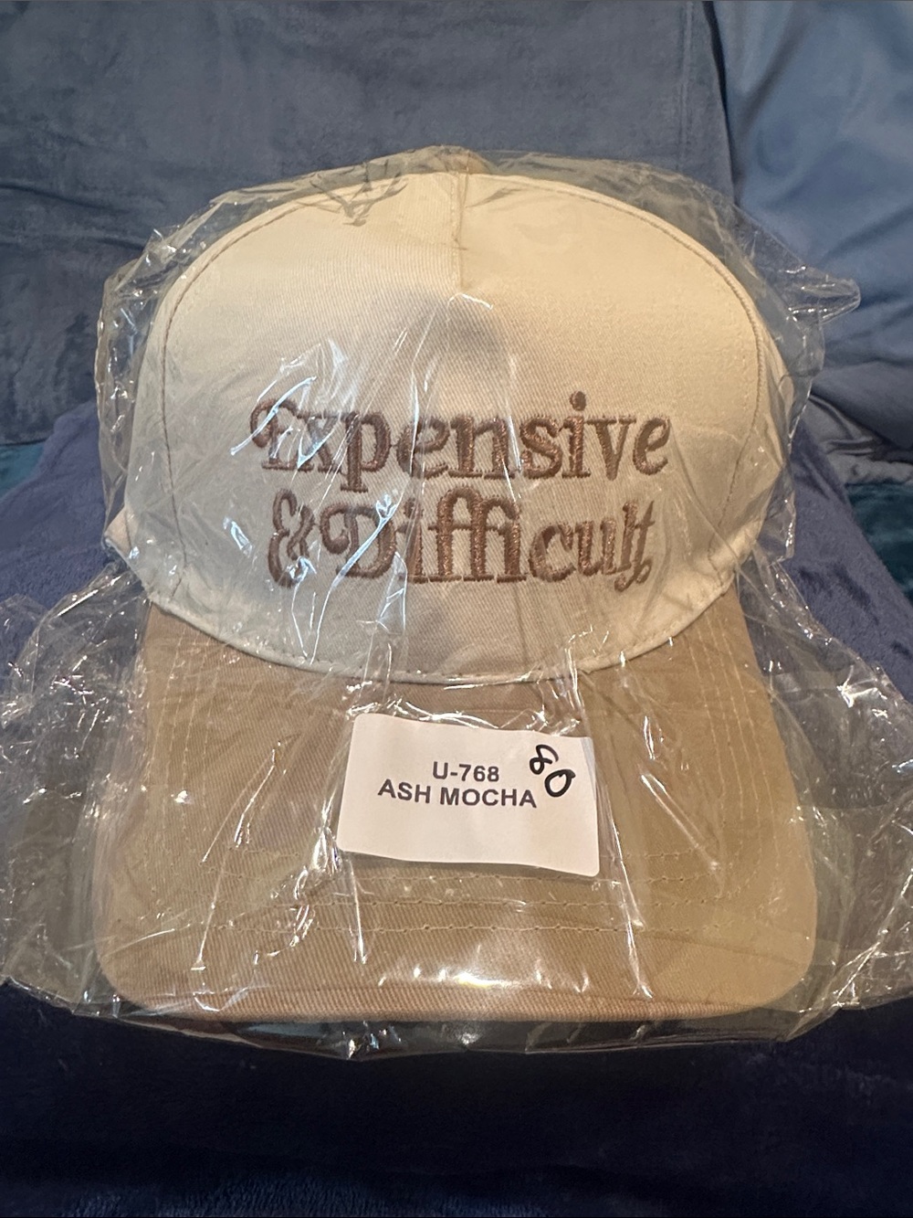 "Expensive & Difficult" Ash Mocha Baseball Cap